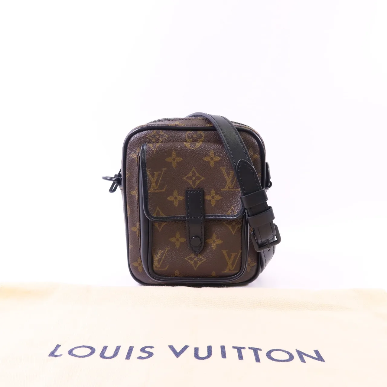 LOUIS VUITTON Christopher M69404 肩背包 塗層帆布 棕色 / 黑色 塗層帆布 中古品A - 縮圖 15