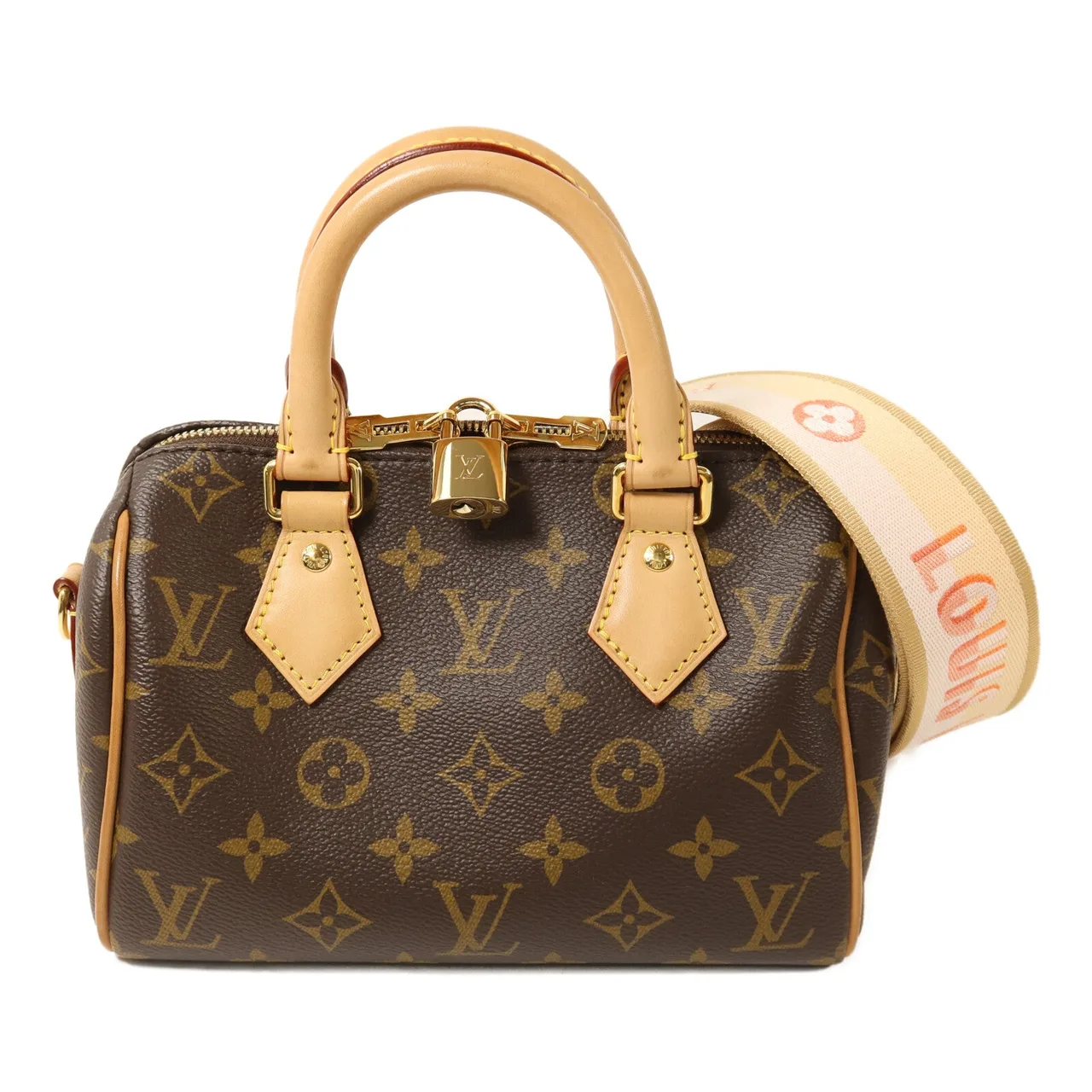 LOUIS VUITTON Speedy M46594 兩用包 塗層帆布 棕色