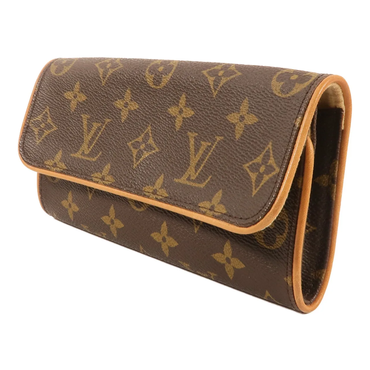 LOUIS VUITTON Pochette Twin M51854 Shoulder Bag Coated Canvas 棕色 Coated Canvas Rank B - Thumbnail 3