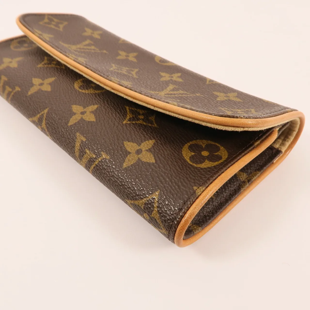 LOUIS VUITTON Pochette Twin M51854 Shoulder Bag Coated Canvas 棕色 Coated Canvas Rank B - Thumbnail 5