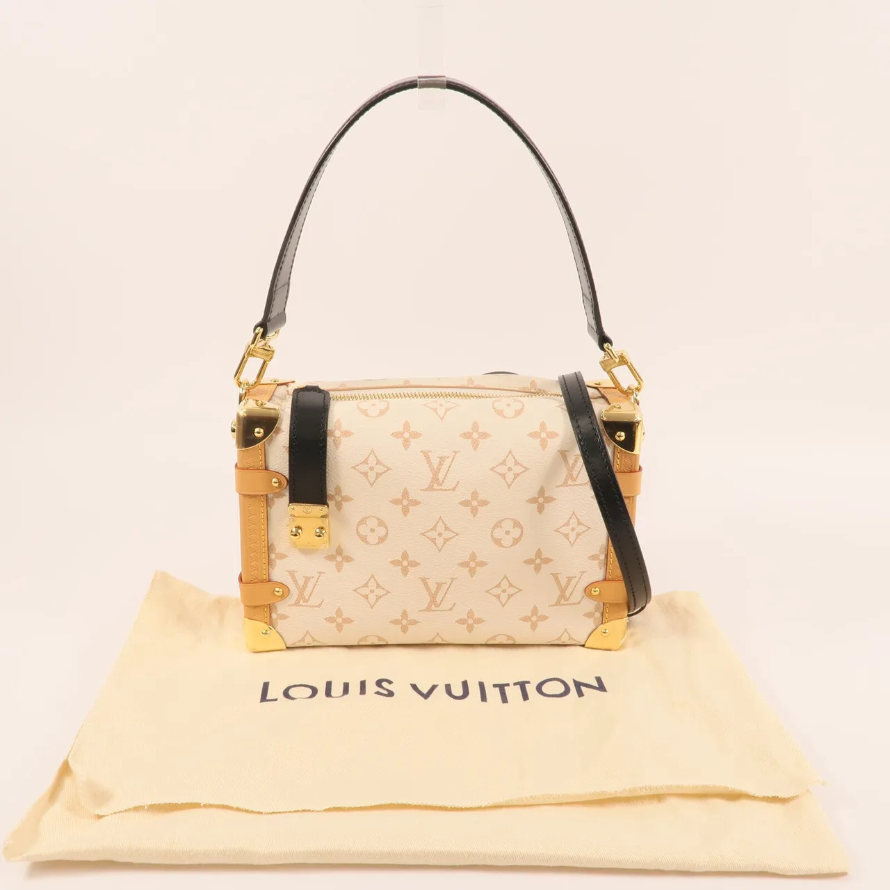 LOUIS VUITTON Side Trunk M46907 2-Way Bag Coated Canvas 米色 Coated Canvas Rank A - Thumbnail 4