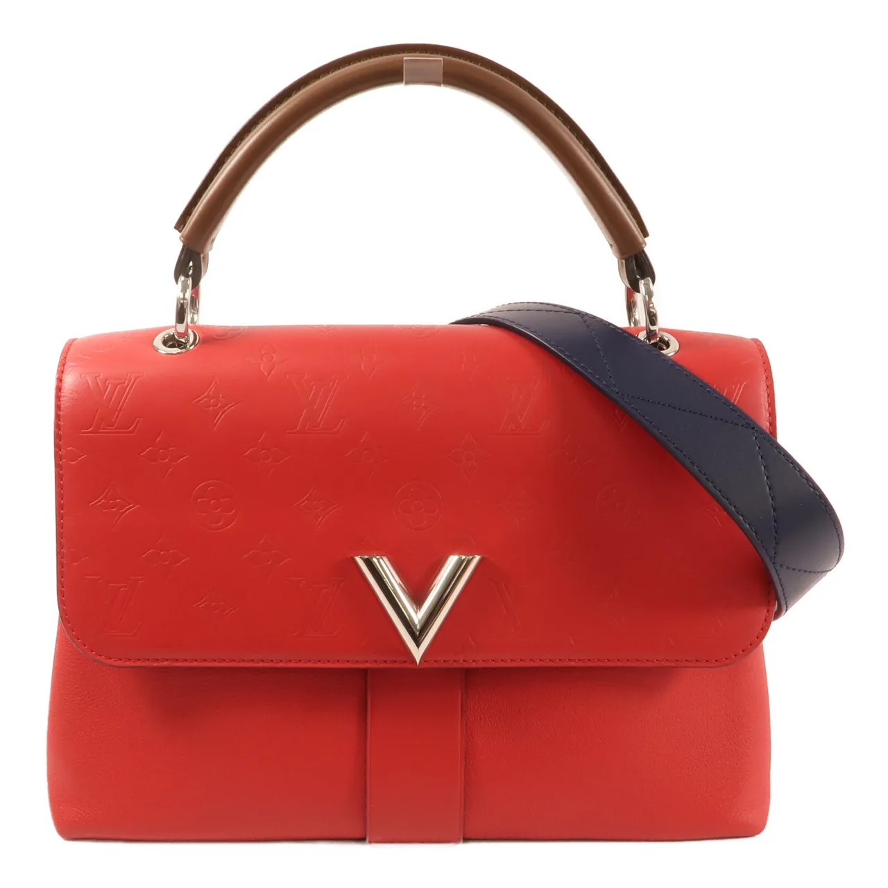 LOUIS VUITTON M42905 2-Way Bag Calfskin 紅色 / RED