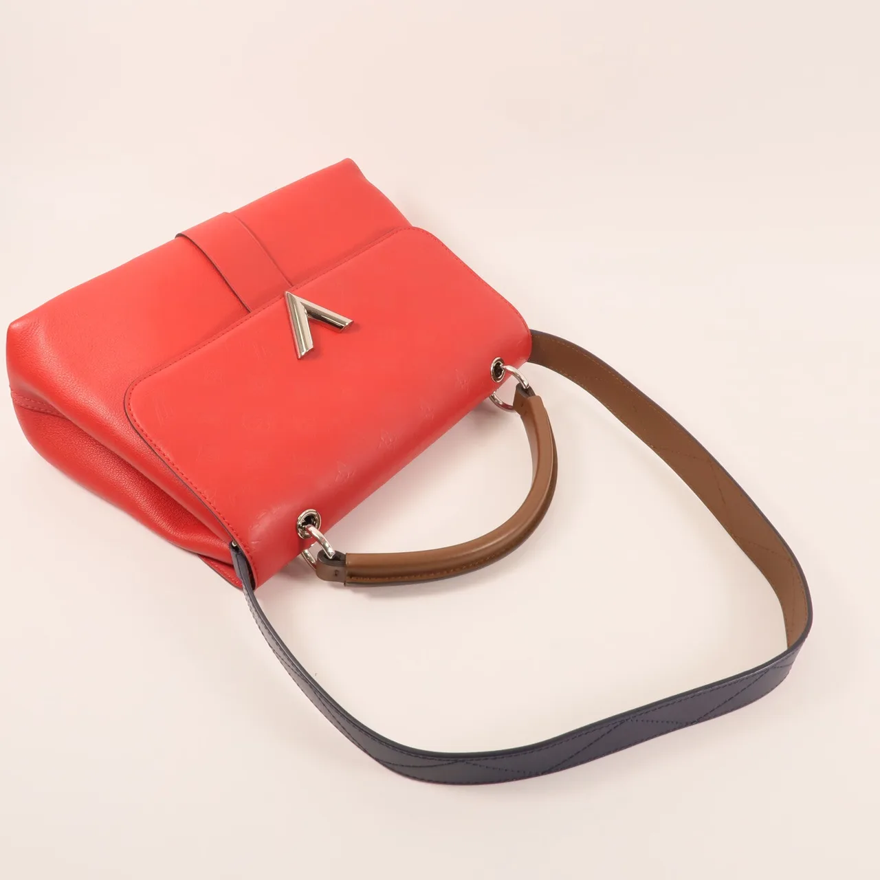 LOUIS VUITTON M42905 2-Way Bag Calfskin 紅色 / RED Calfskin Rank A - Thumbnail 4