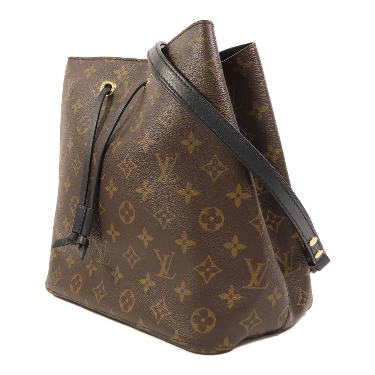 LOUIS VUITTON NeoNoe M44020 Shoulder Bag Coated Canvas 棕色 / 黑色 / Black Coated Canvas Rank B - Thumbnail 3