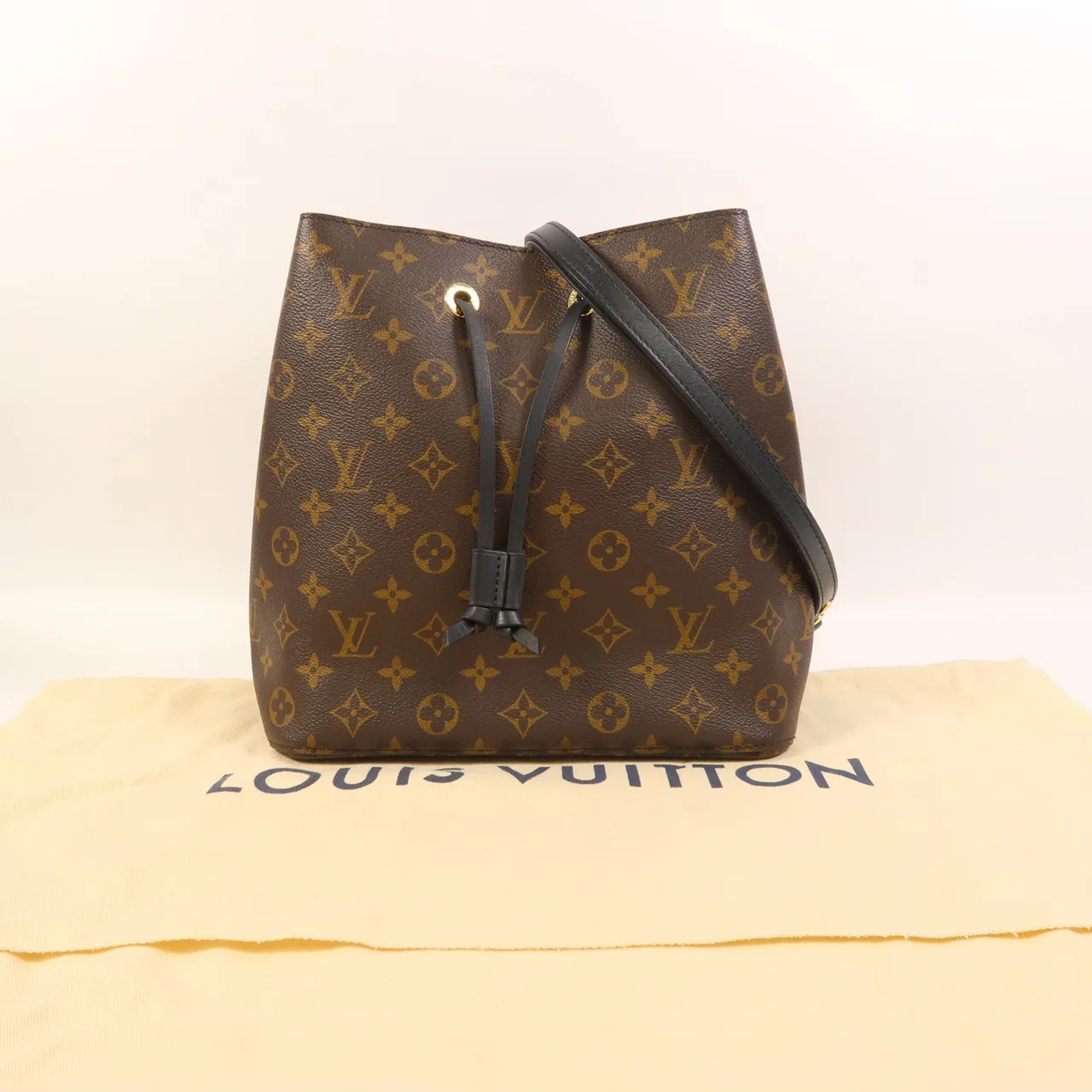 LOUIS VUITTON NeoNoe M44020 Shoulder Bag Coated Canvas 棕色 / 黑色 / Black Coated Canvas Rank B - Thumbnail 9