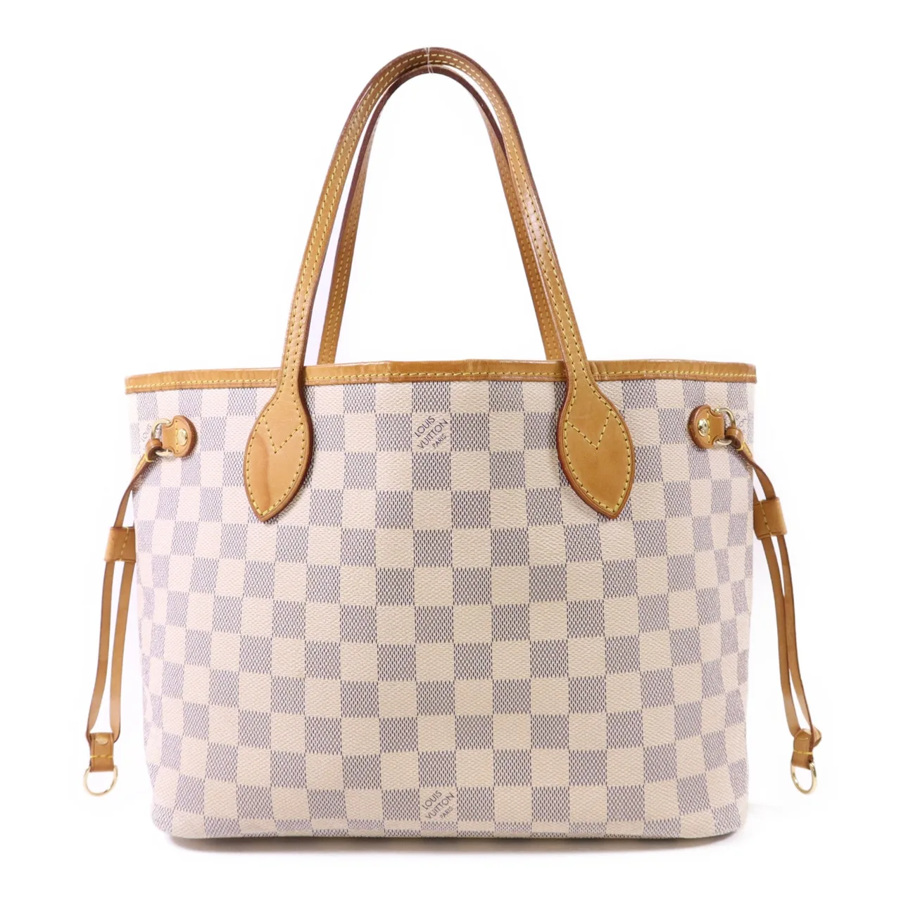 LOUIS VUITTON Neverfull N41362 Tote Bag Coated Canvas 白色
