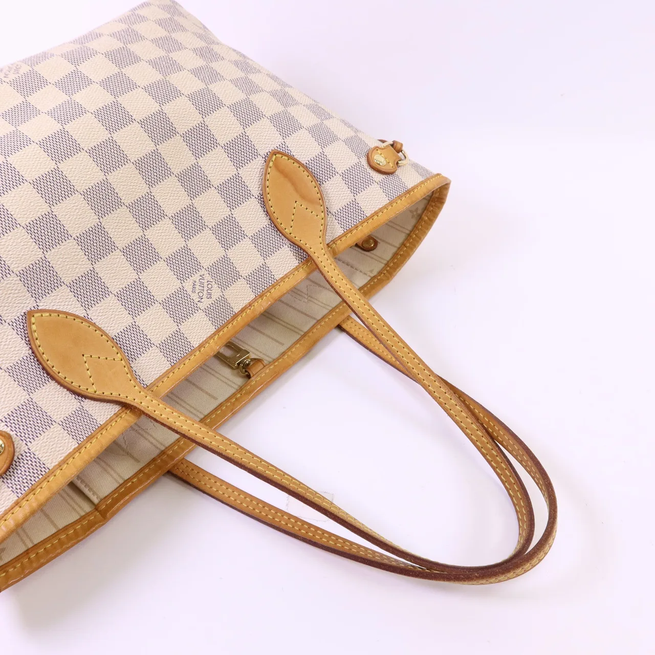 LOUIS VUITTON Neverfull N41362 Tote Bag Coated Canvas 白色 Coated Canvas Rank B - Thumbnail 5