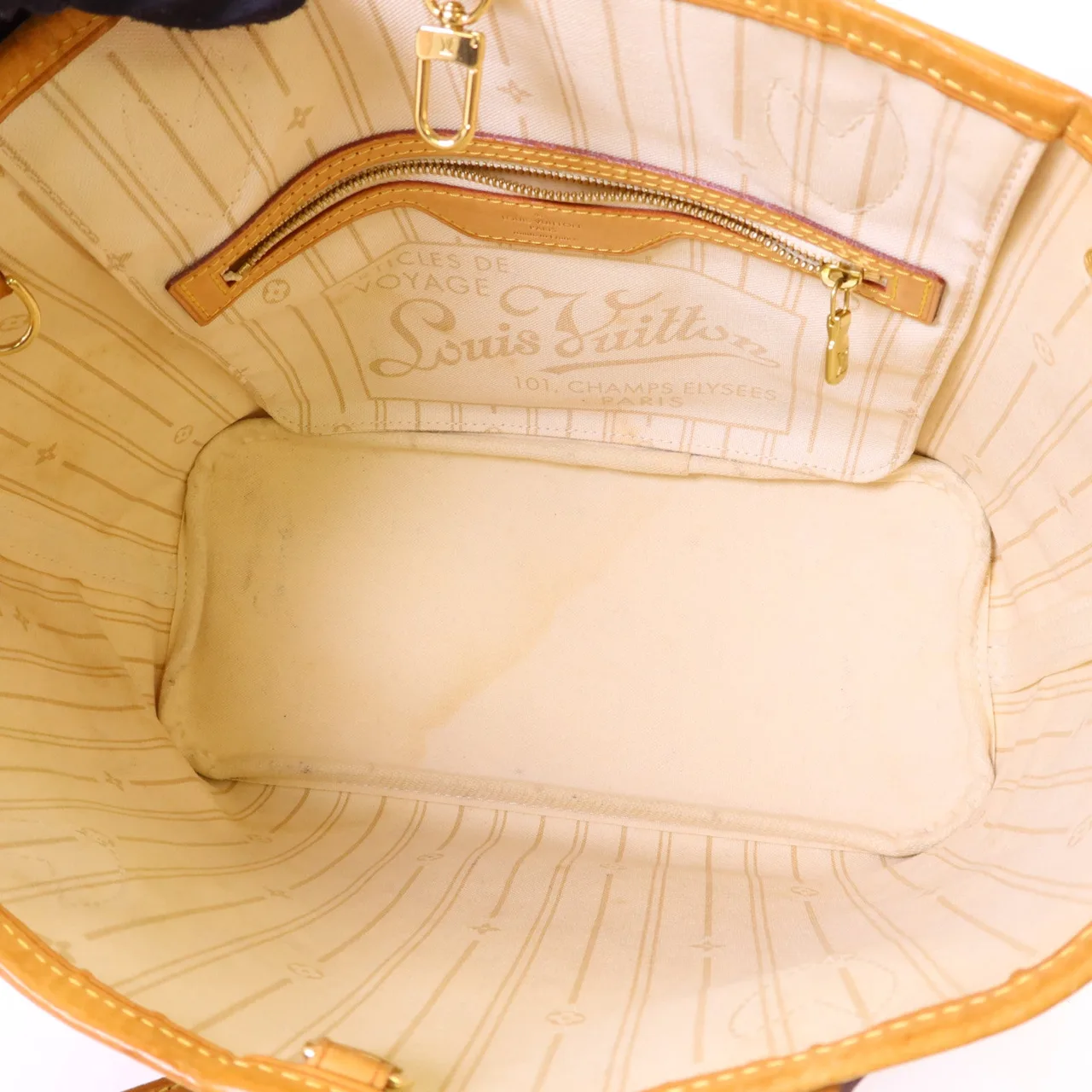 LOUIS VUITTON Neverfull N41362 Tote Bag Coated Canvas 白色 Coated Canvas Rank B - Thumbnail 6