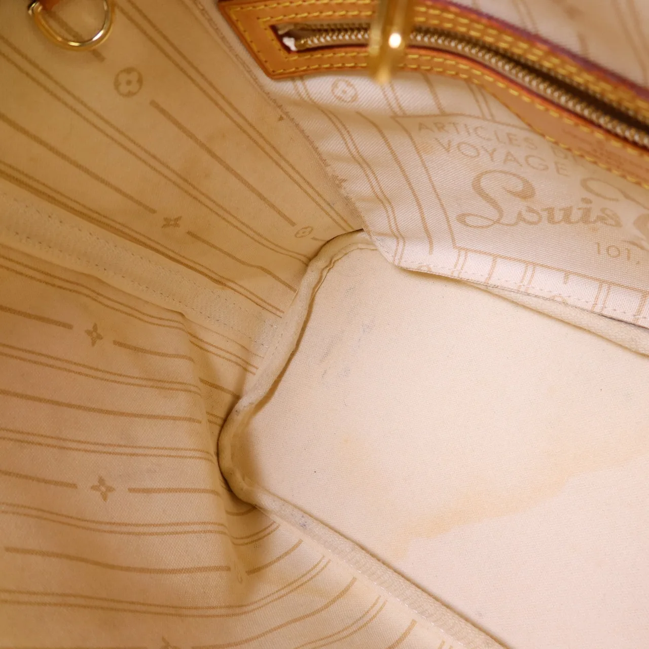 LOUIS VUITTON Neverfull N41362 Tote Bag Coated Canvas 白色 Coated Canvas Rank B - Thumbnail 18