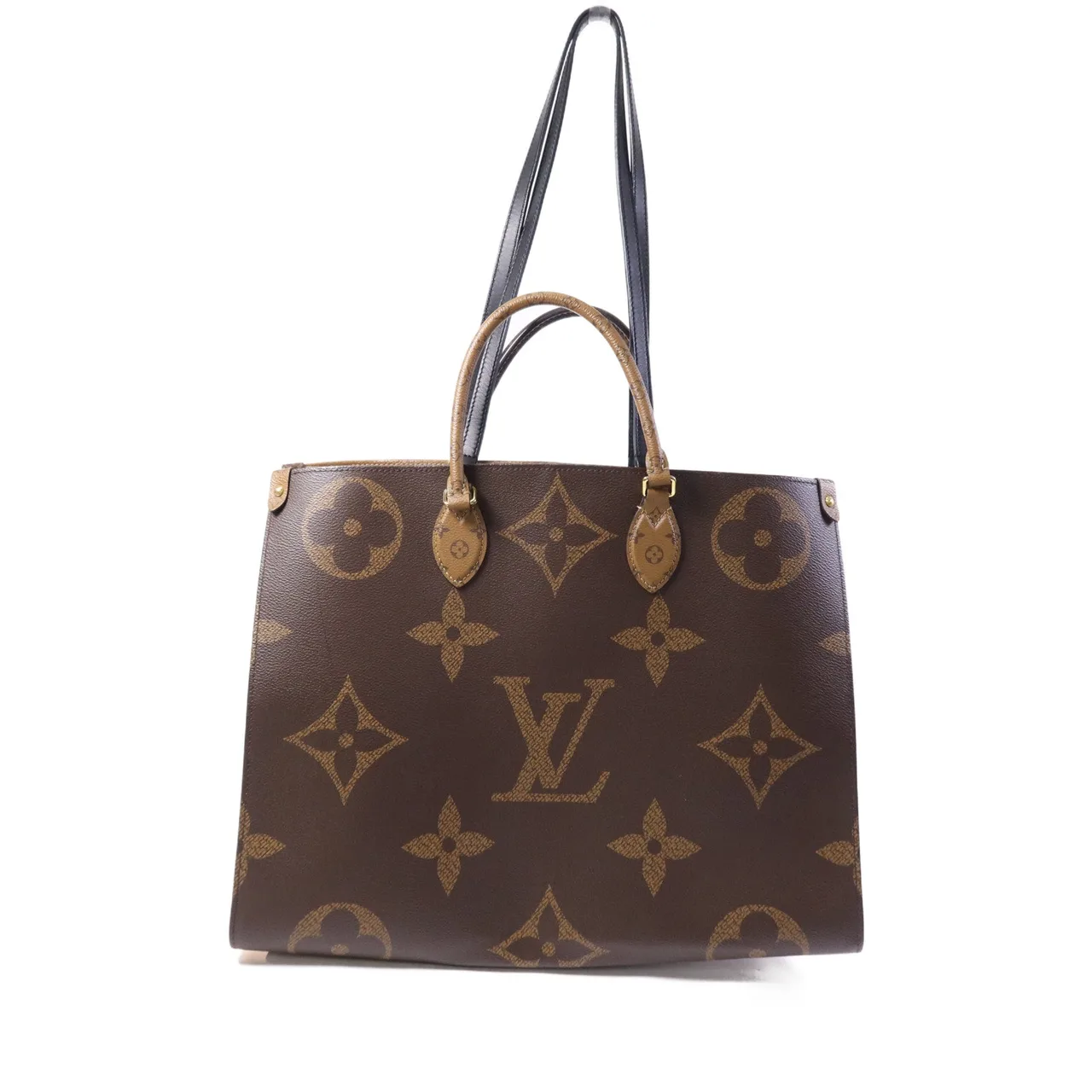 LOUIS VUITTON OnTheGo M45320 2-Way Bag Coated Canvas 棕色