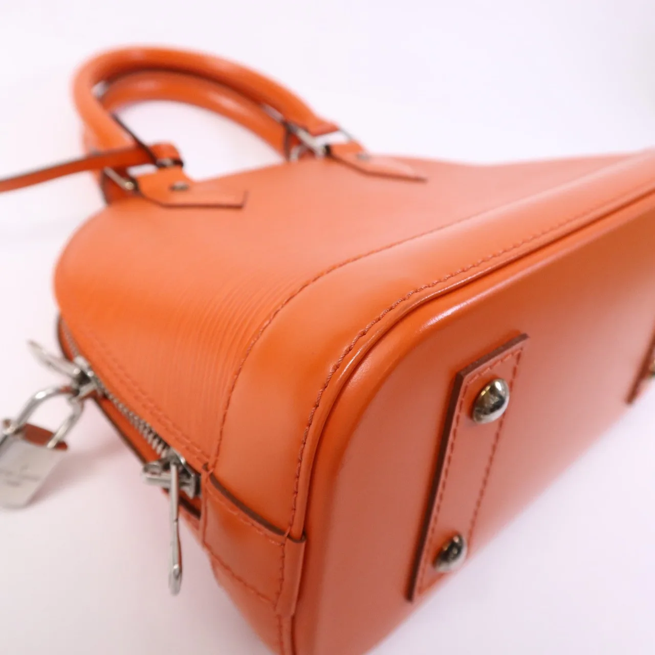 LOUIS VUITTON Alma M40854 2-Way Bag Calfskin 橘色 / Orange Calfskin Rank A - Thumbnail 6