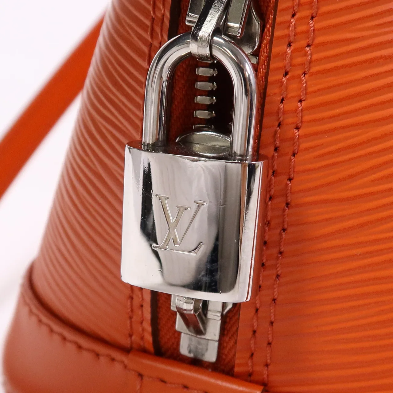LOUIS VUITTON Alma M40854 2-Way Bag Calfskin 橘色 / Orange Calfskin Rank A - Thumbnail 10