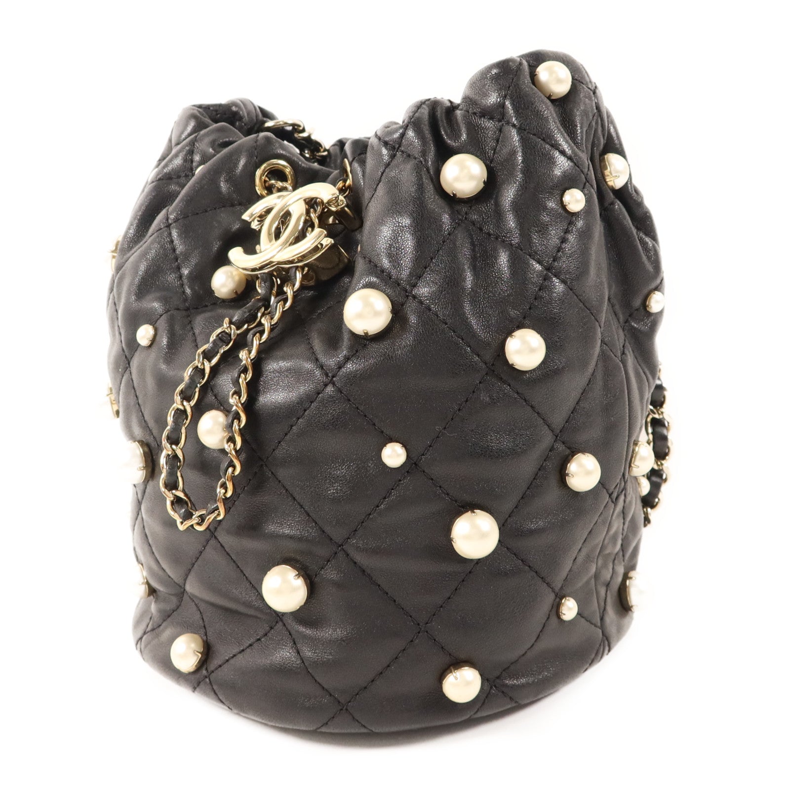 LOUIS VUITTON Bucket Shoulder Bag Lambskin 3