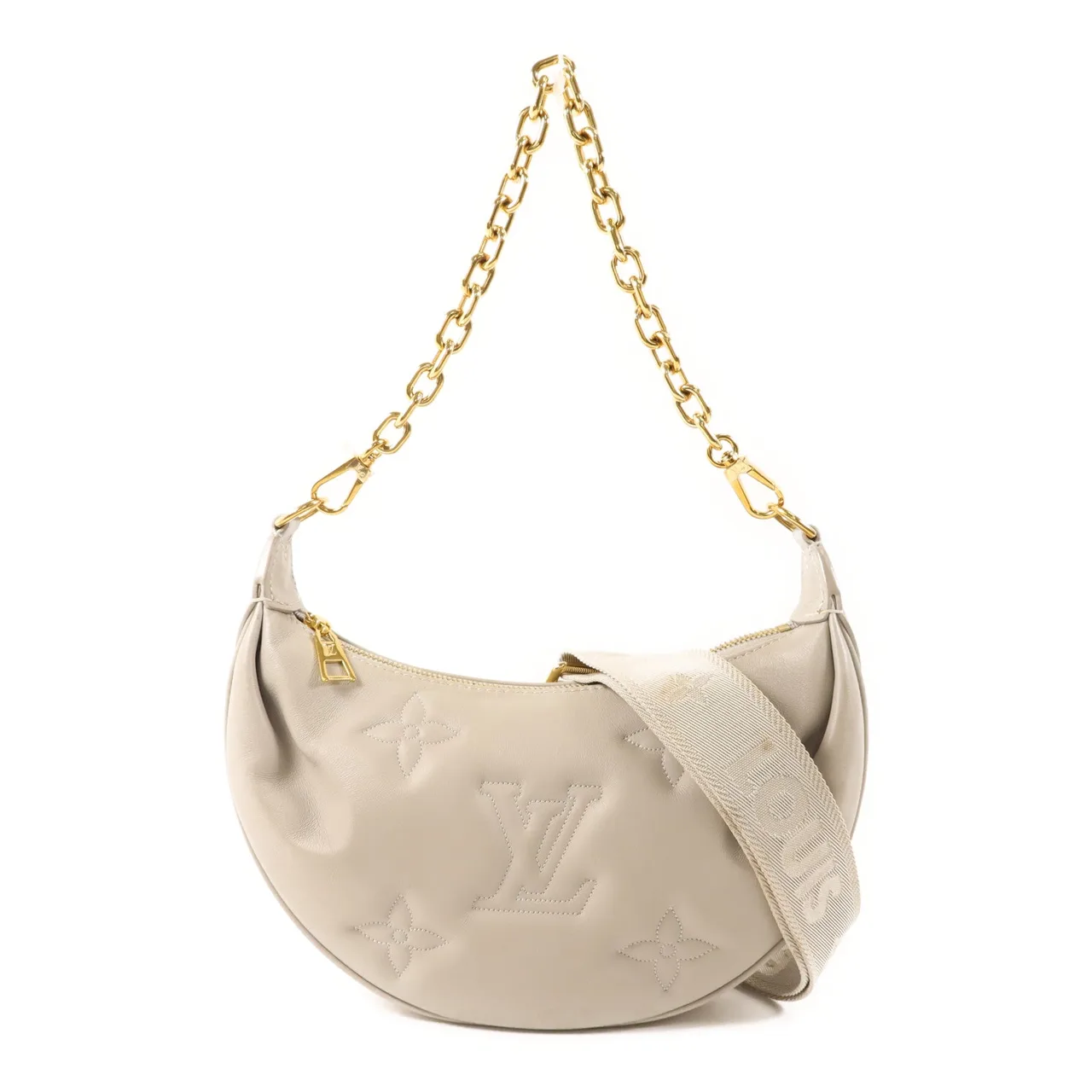 LOUIS VUITTON Over The Moon M59799 2-Way Bag Calfskin 灰色 / Gray