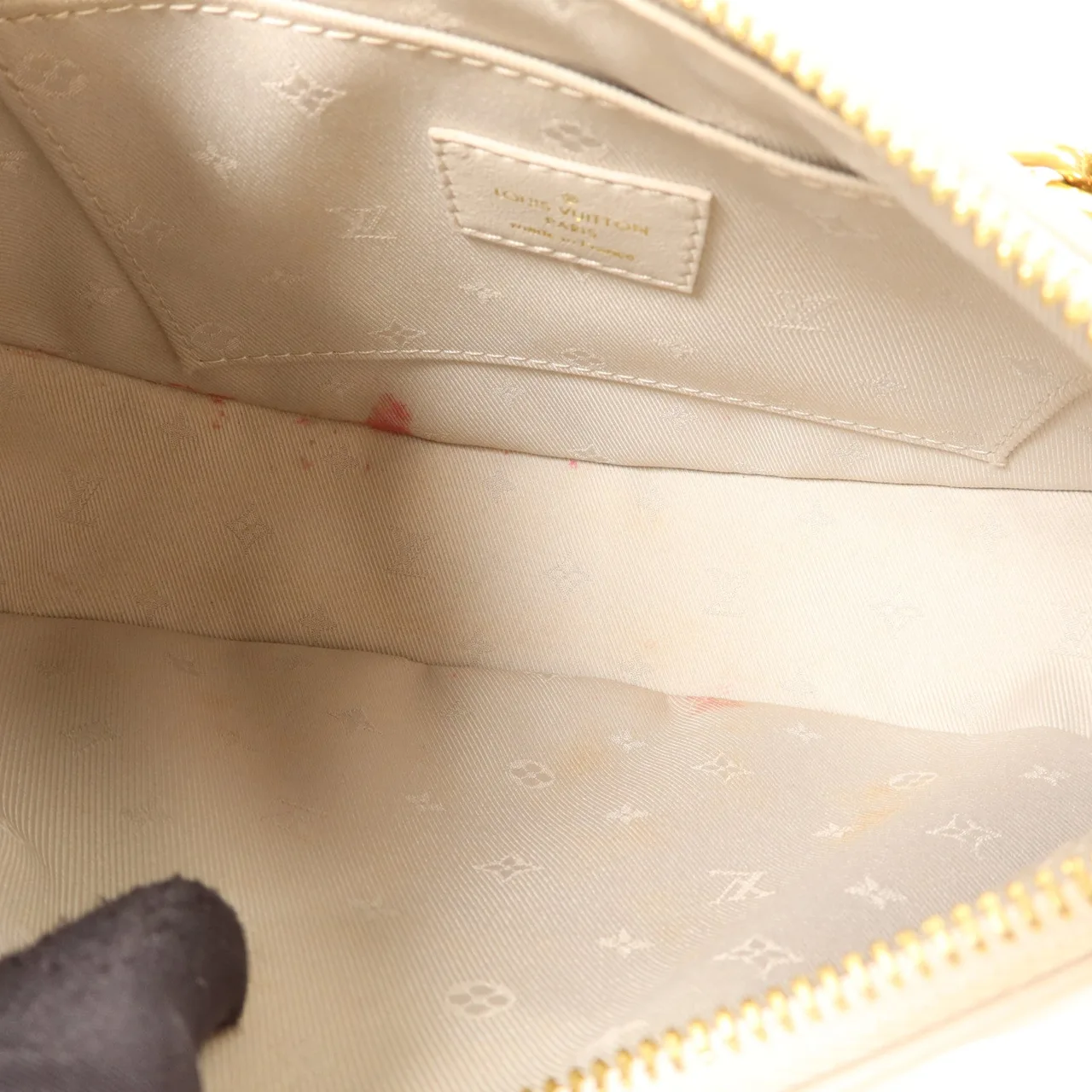 LOUIS VUITTON Over The Moon M59799 2-Way Bag Calfskin 灰色 / Gray Calfskin Rank B - Thumbnail 6