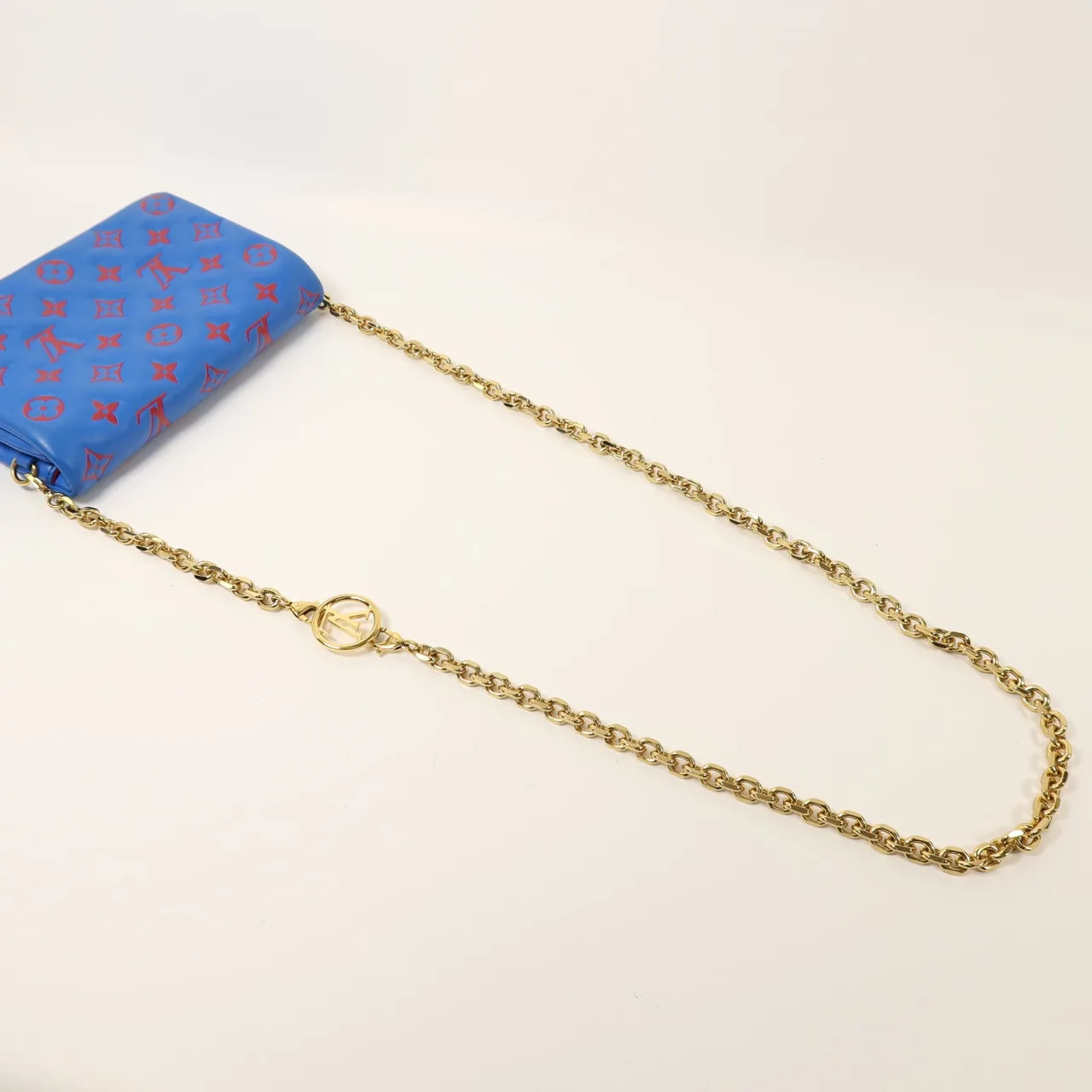 LOUIS VUITTON Coussin M80743 Shoulder Bag Lambskin 藍色 / 紅色 / Blue Lambskin Rank A - Thumbnail 7