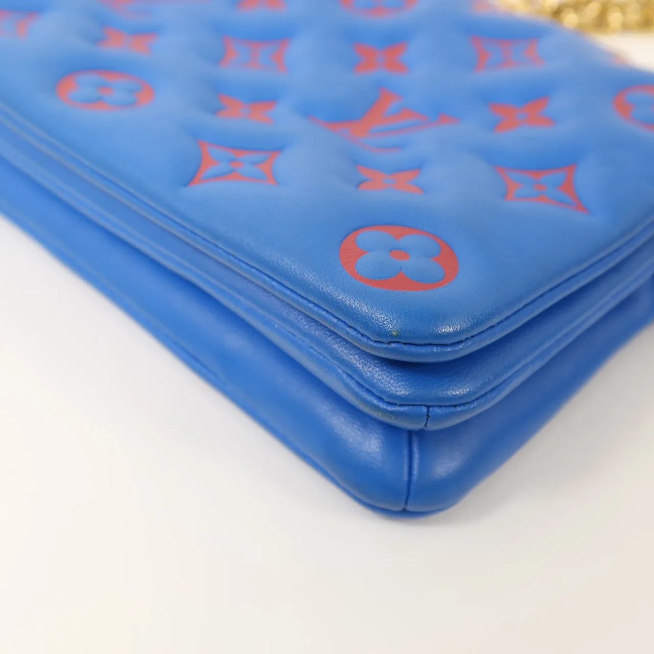 LOUIS VUITTON Coussin M80743 Shoulder Bag Lambskin 藍色 / 紅色 / Blue Lambskin Rank A - Thumbnail 10