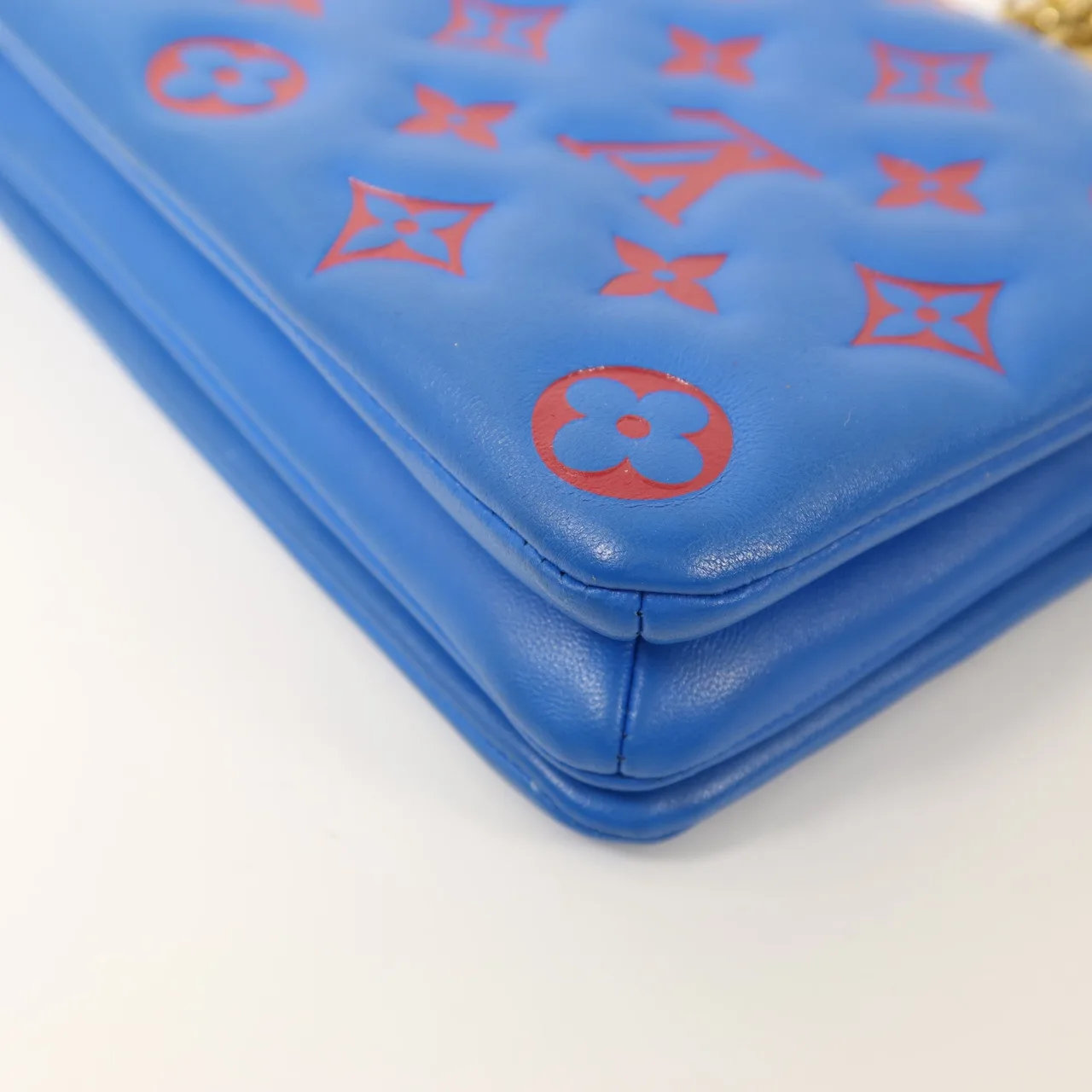 LOUIS VUITTON Coussin M80743 Shoulder Bag Lambskin 藍色 / 紅色 / Blue Lambskin Rank A - Thumbnail 12