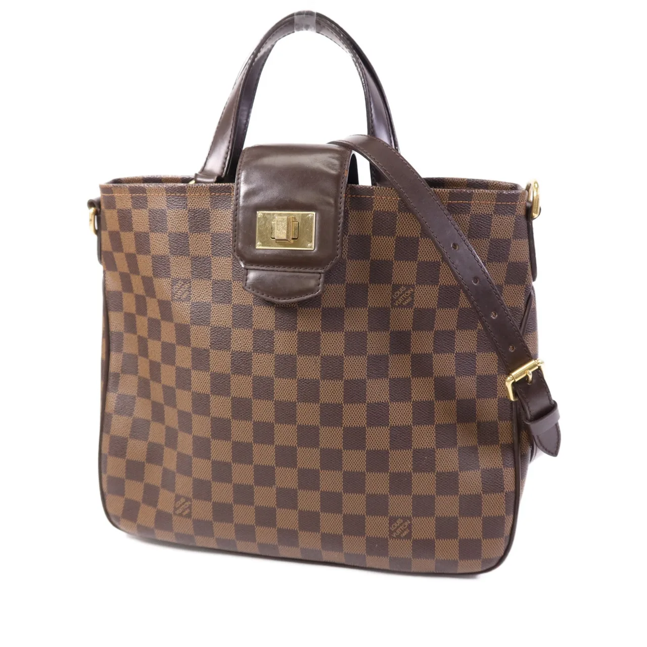 LOUIS VUITTON N41177 2-Way Bag Coated Canvas 棕色 Coated Canvas Rank B - Thumbnail 3