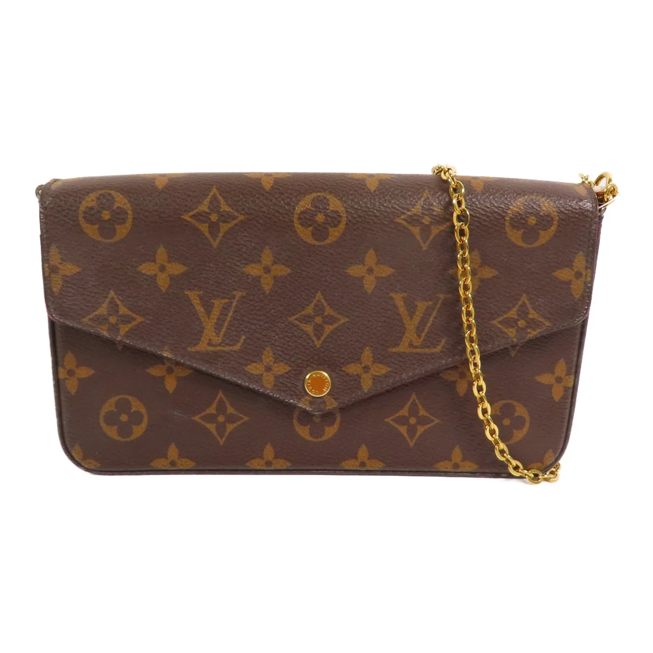LOUIS VUITTON Felicie M61276 Shoulder Bag Coated Canvas 棕色 / Brown