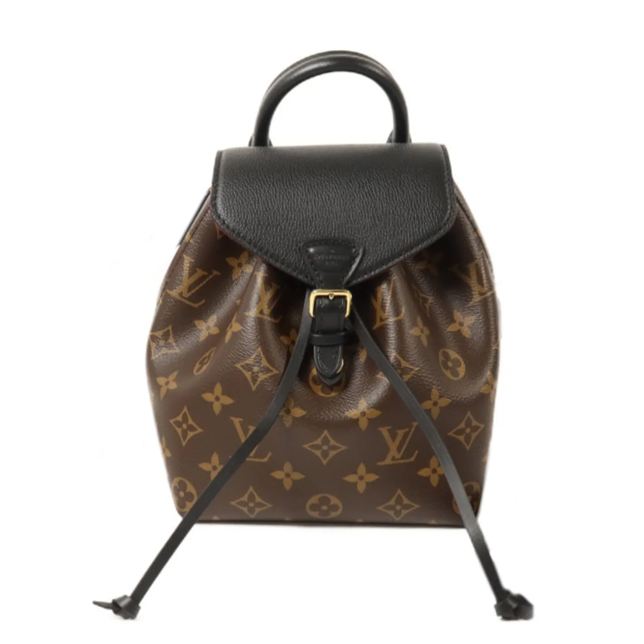 LOUIS VUITTON Montsouris M45516 Backpack Coated Canvas 棕色 / 黑色