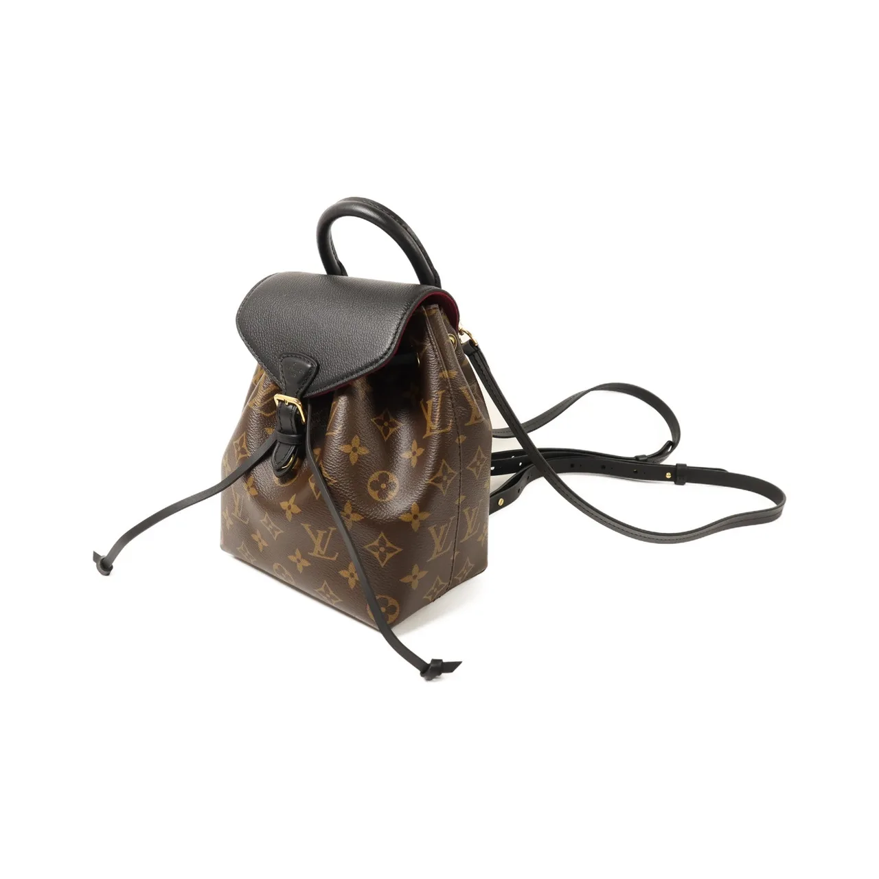 LOUIS VUITTON Montsouris M45516 Backpack Coated Canvas 棕色 / 黑色 Coated Canvas Like New - Thumbnail 3