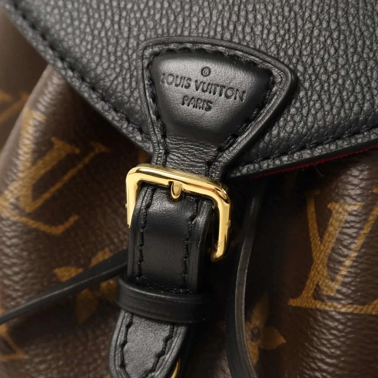 LOUIS VUITTON Montsouris M45516 Backpack Coated Canvas 棕色 / 黑色 Coated Canvas Like New - Thumbnail 9