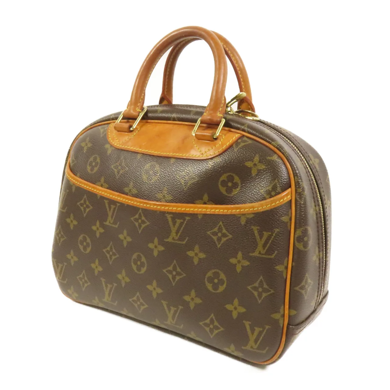 LOUIS VUITTON Deauville M47270 Handbag Coated Canvas 棕色 Coated Canvas Rank B - Thumbnail 3