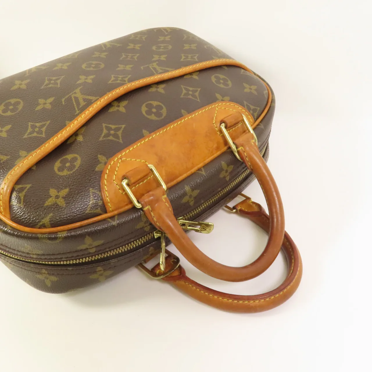 LOUIS VUITTON Deauville M47270 Handbag Coated Canvas 棕色 Coated Canvas Rank B - Thumbnail 5