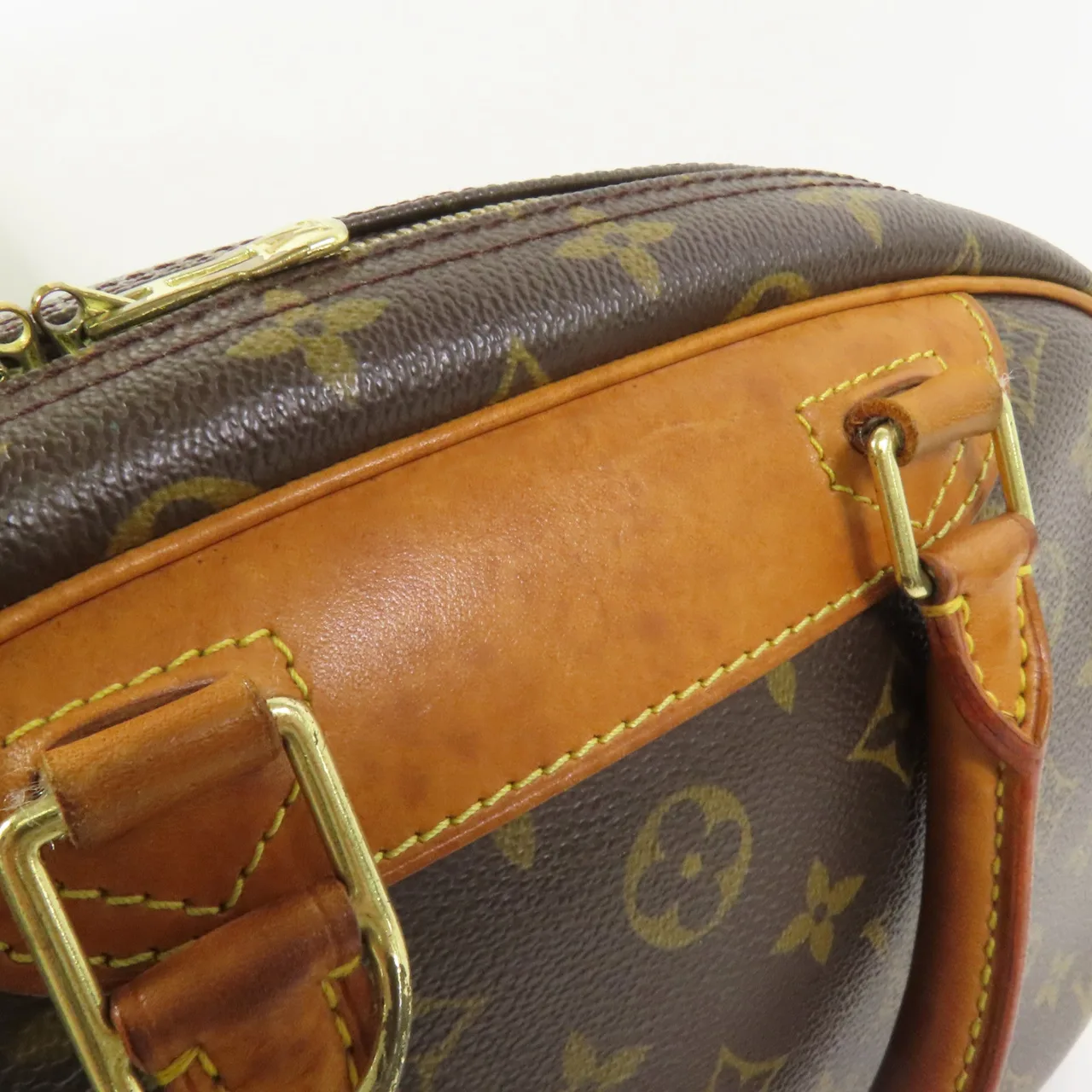 LOUIS VUITTON Deauville M47270 Handbag Coated Canvas 棕色 Coated Canvas Rank B - Thumbnail 15