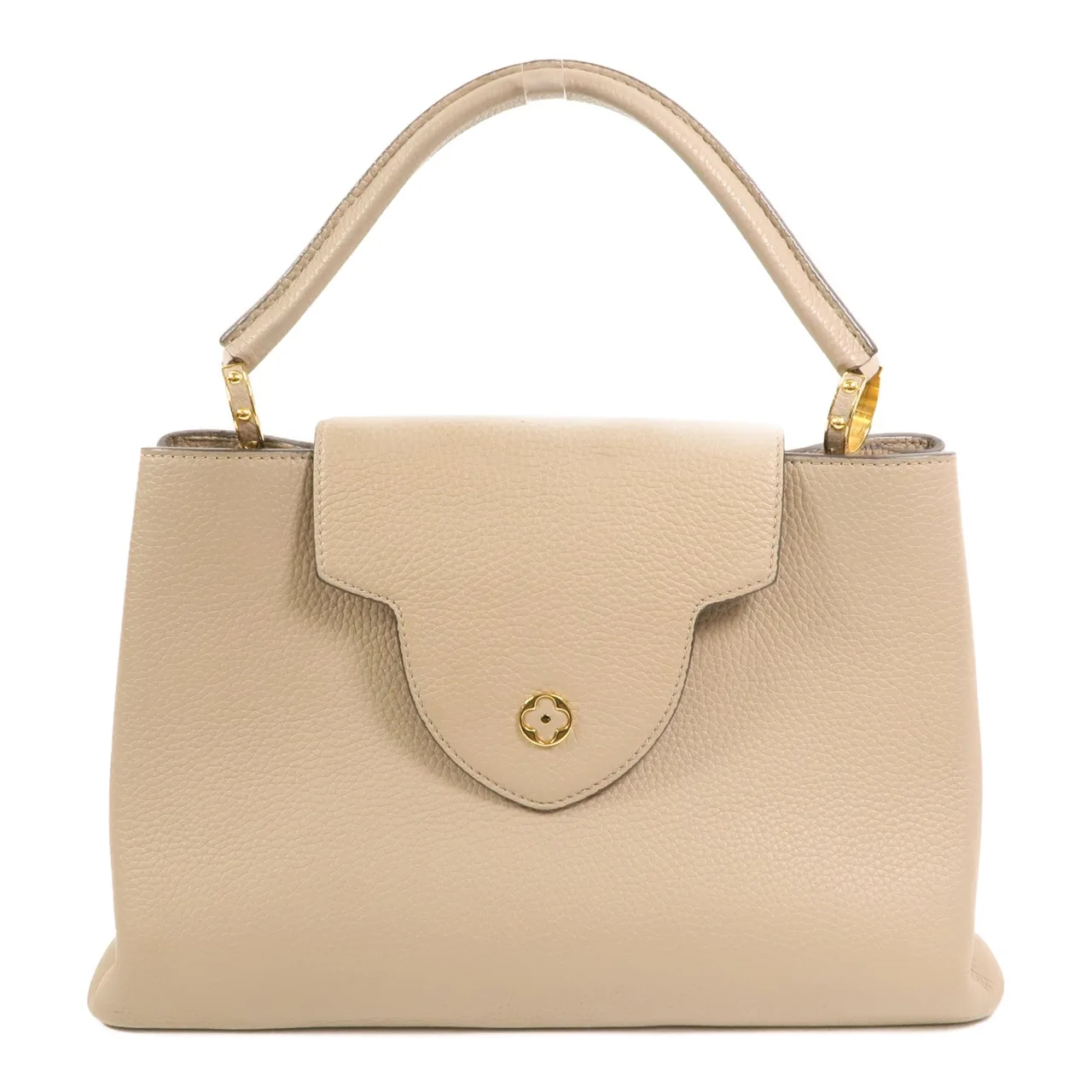 LOUIS VUITTON Capucines M48871 Shoulder Bag Calfskin 米色 / Beige