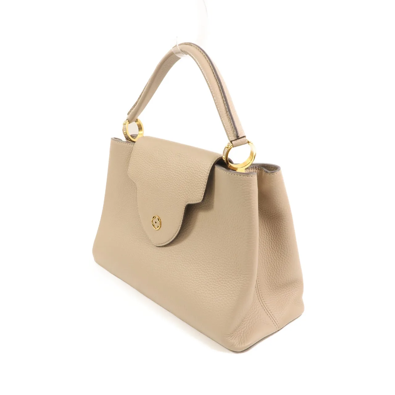 LOUIS VUITTON Capucines M48871 Shoulder Bag Calfskin 米色 / Beige Calfskin Rank B - Thumbnail 3