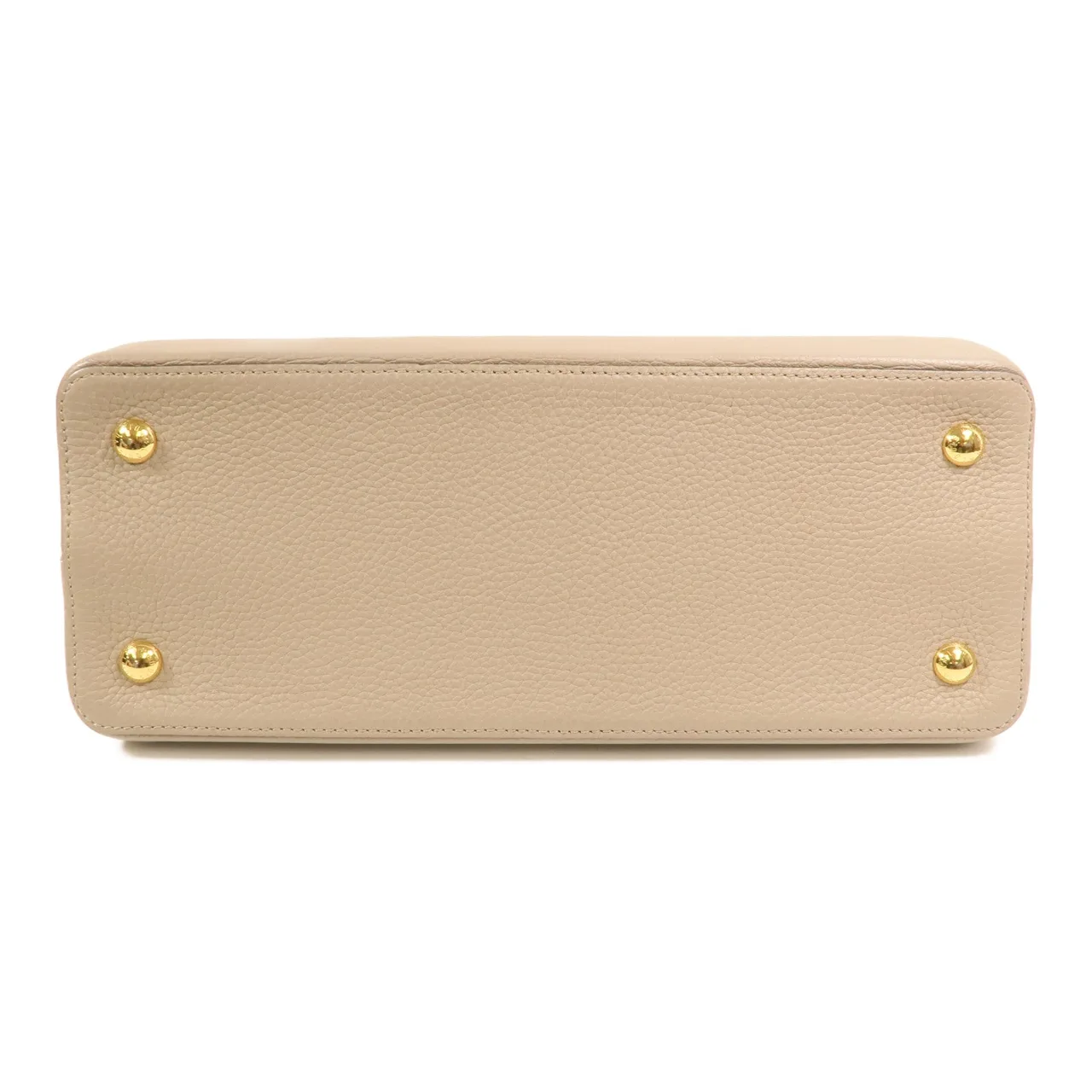 LOUIS VUITTON Capucines M48871 Shoulder Bag Calfskin 米色 / Beige Calfskin Rank B - Thumbnail 4