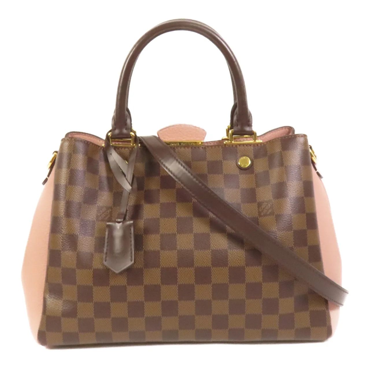 LOUIS VUITTON Brittany N41674 2-Way Bag Coated Canvas 棕色