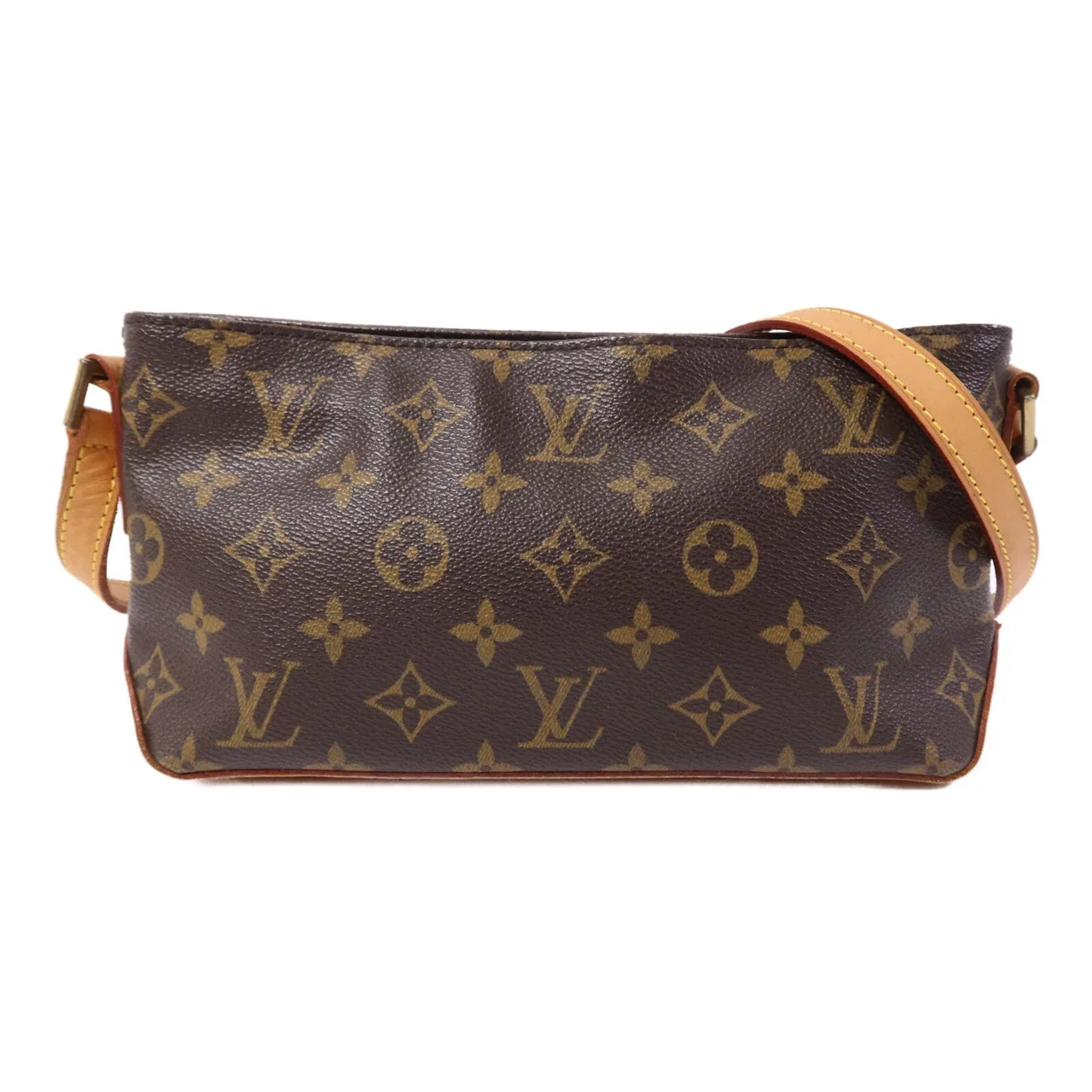 LOUIS VUITTON Trotteur M51240 Shoulder Bag Coated Canvas 棕色 / Brown
