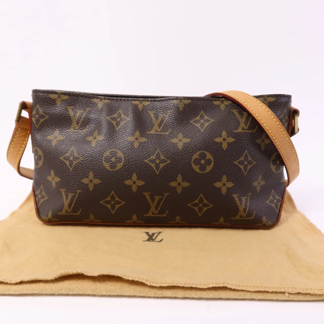 LOUIS VUITTON Trotteur M51240 Shoulder Bag Coated Canvas 棕色 / Brown Coated Canvas Rank B - Thumbnail 11