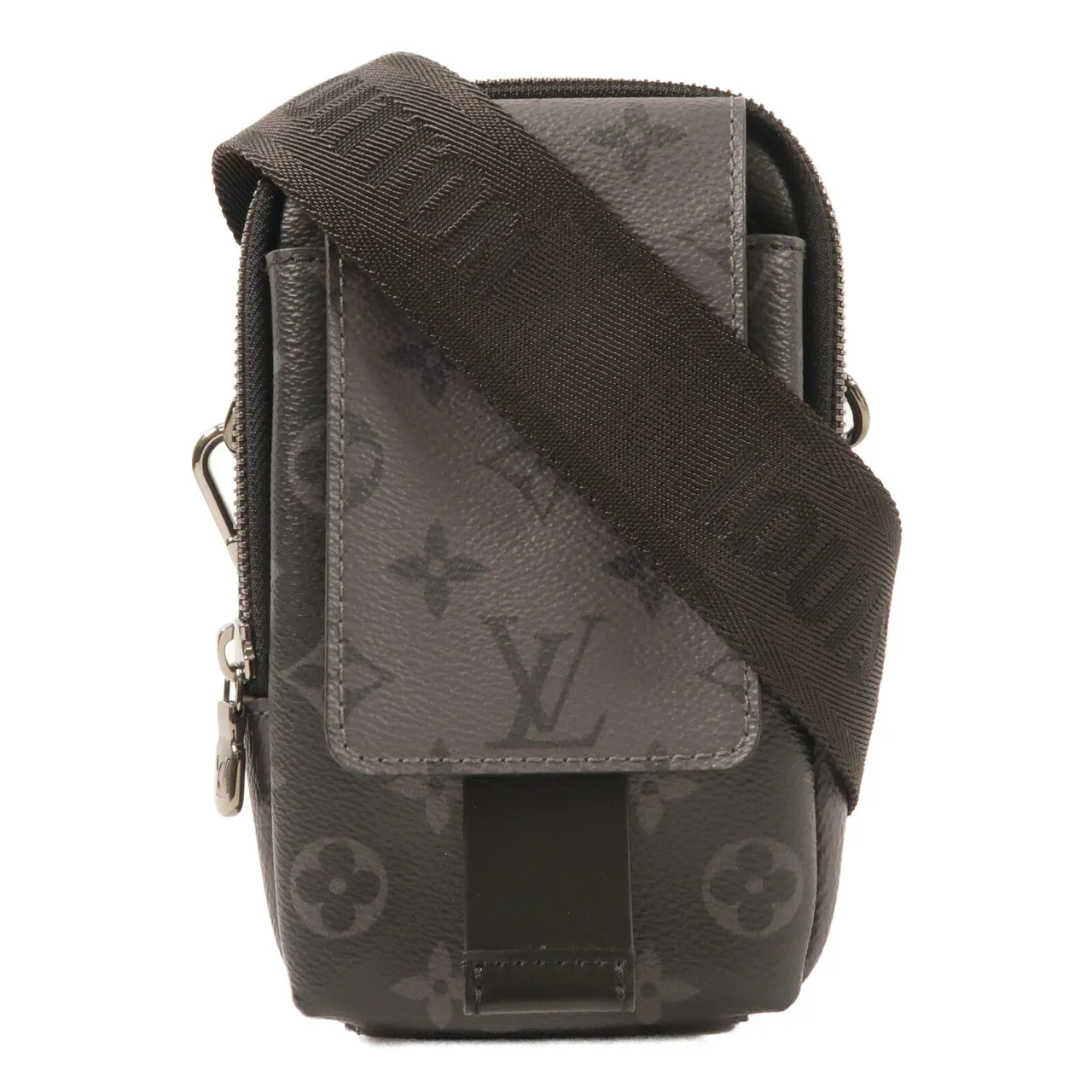 LOUIS VUITTON Double Phone Pouch M81321 肩背包 塗層帆布 黑色