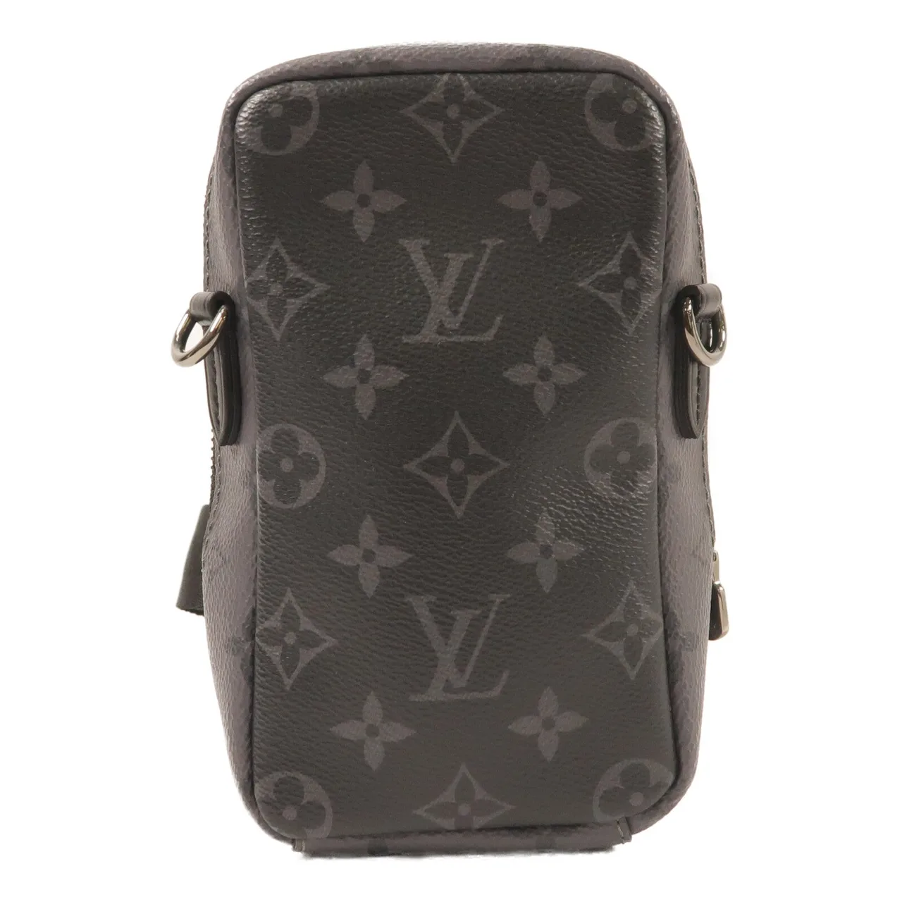 LOUIS VUITTON Double Phone Pouch M81321 肩背包 塗層帆布 黑色 塗層帆布 中古品A - 縮圖 2