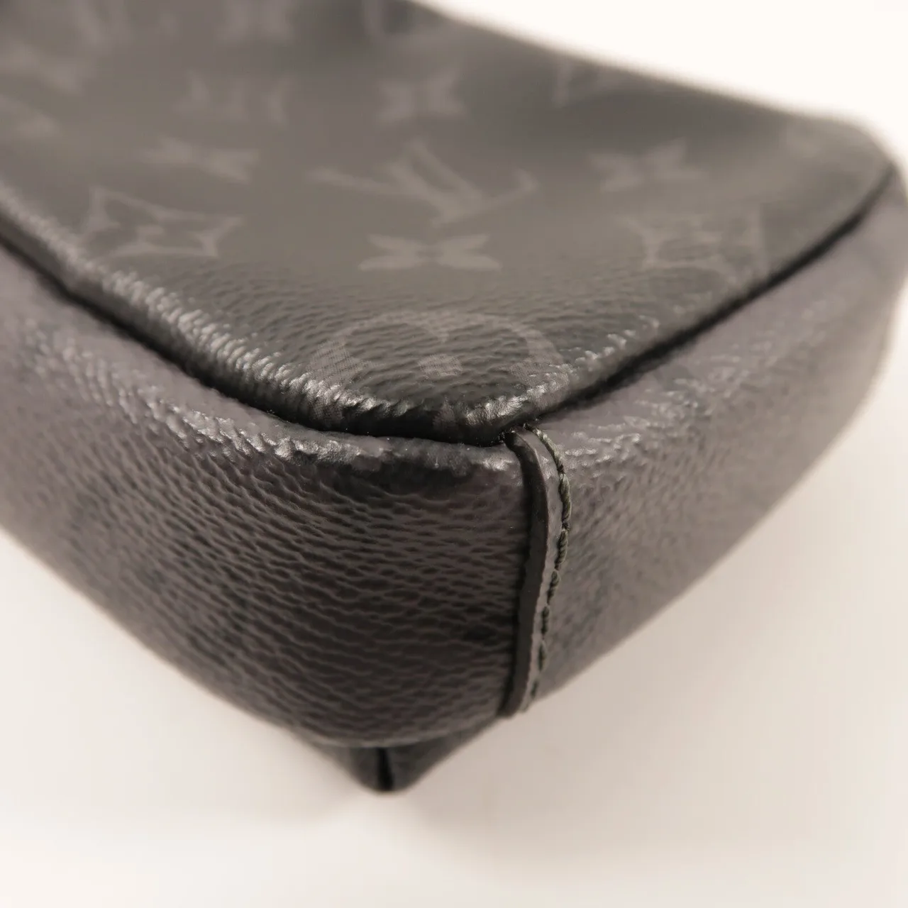 LOUIS VUITTON Double Phone Pouch M81321 肩背包 塗層帆布 黑色 塗層帆布 中古品A - 縮圖 10