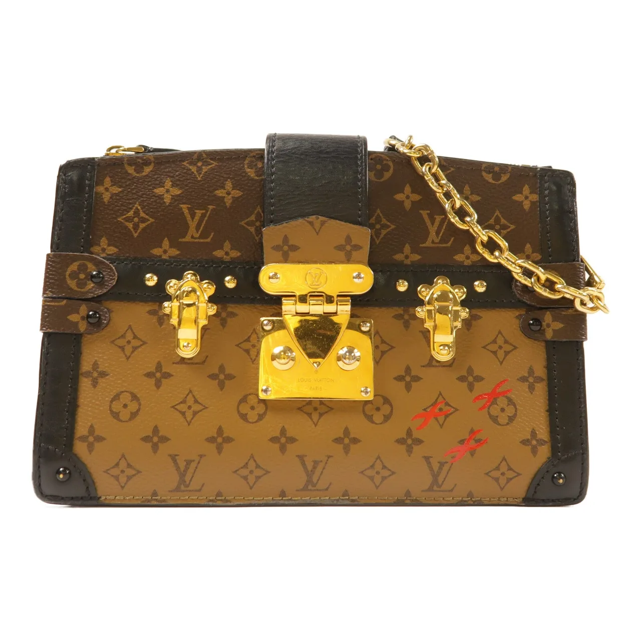 LOUIS VUITTON Trunk M43596 肩背包 塗層帆布 棕色 / Brown
