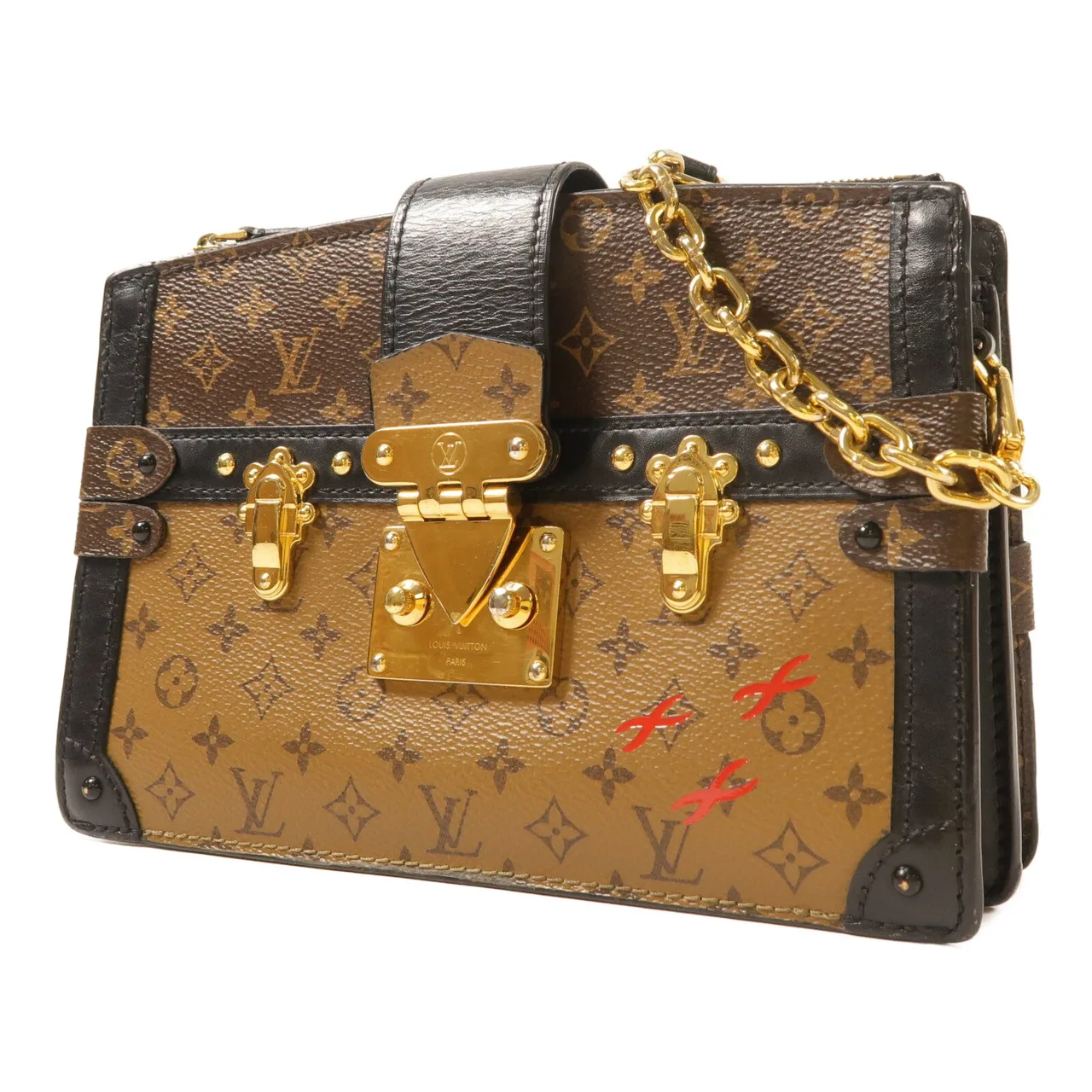 LOUIS VUITTON Trunk M43596 肩背包 塗層帆布 棕色 / Brown 塗層帆布 中古品B - 縮圖 3
