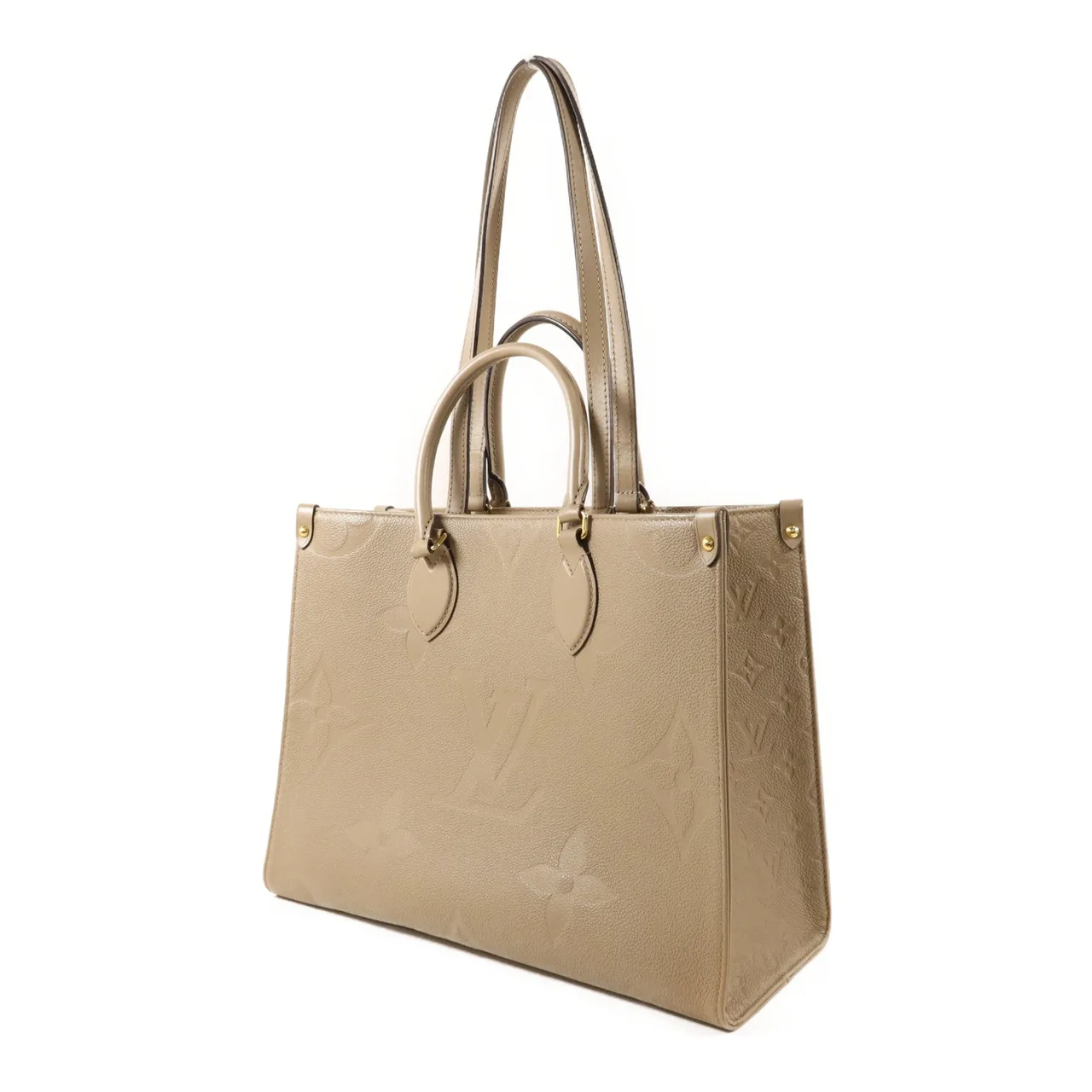 LOUIS VUITTON OnTheGo M45607 2-Way Bag Calfskin 灰色 Calfskin Rank B - Thumbnail 3