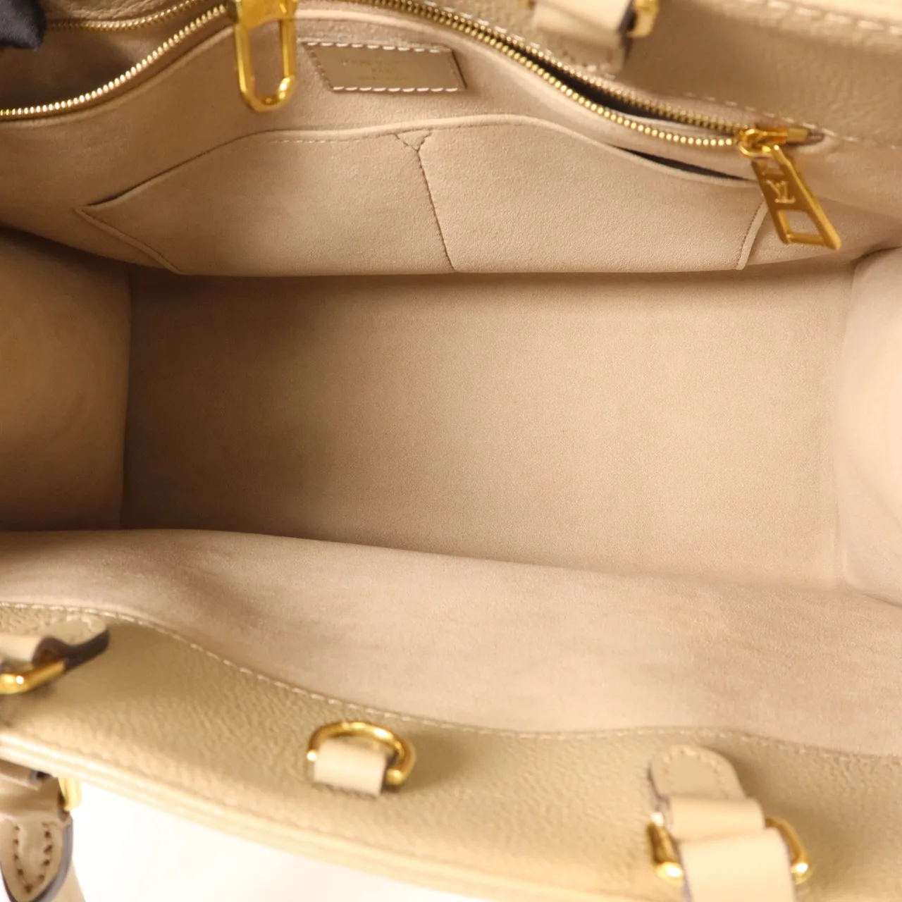 LOUIS VUITTON OnTheGo M45607 2-Way Bag Calfskin 灰色 Calfskin Rank B - Thumbnail 6