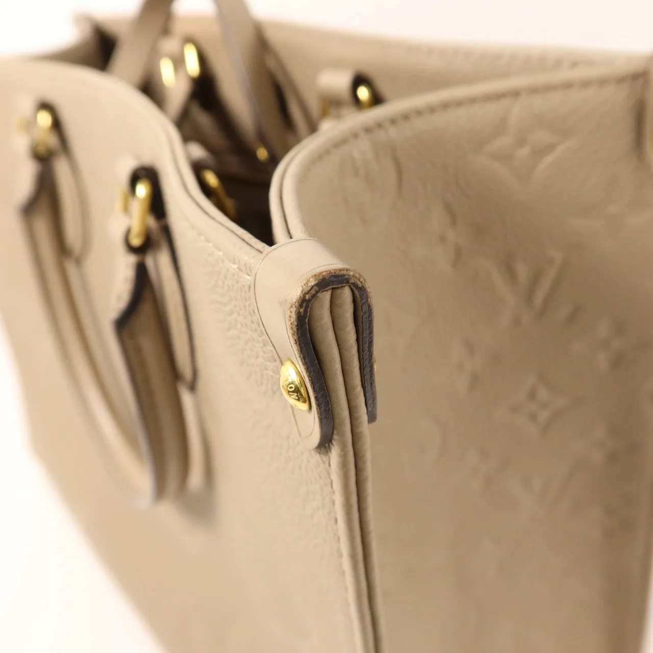 LOUIS VUITTON OnTheGo M45607 2-Way Bag Calfskin 灰色 Calfskin Rank B - Thumbnail 15