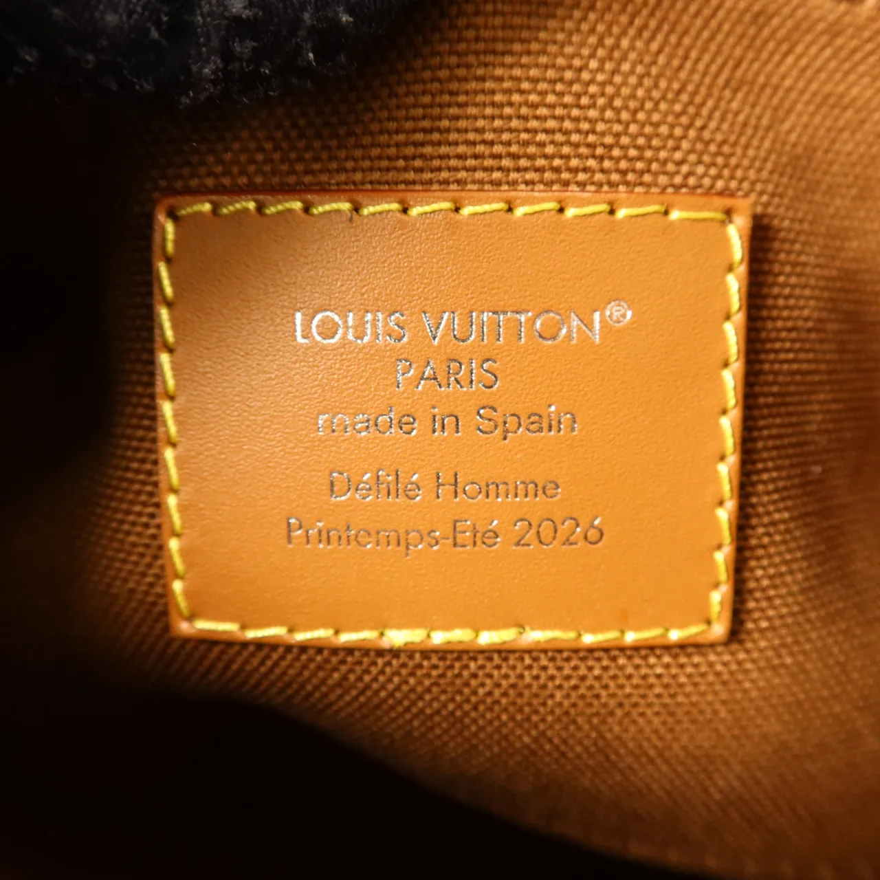 LOUIS VUITTON Keepall M28026 兩用包 塗層帆布 藍色 / 棕色 / Blue/White/Brown 塗層帆布 中古品A - 縮圖 7