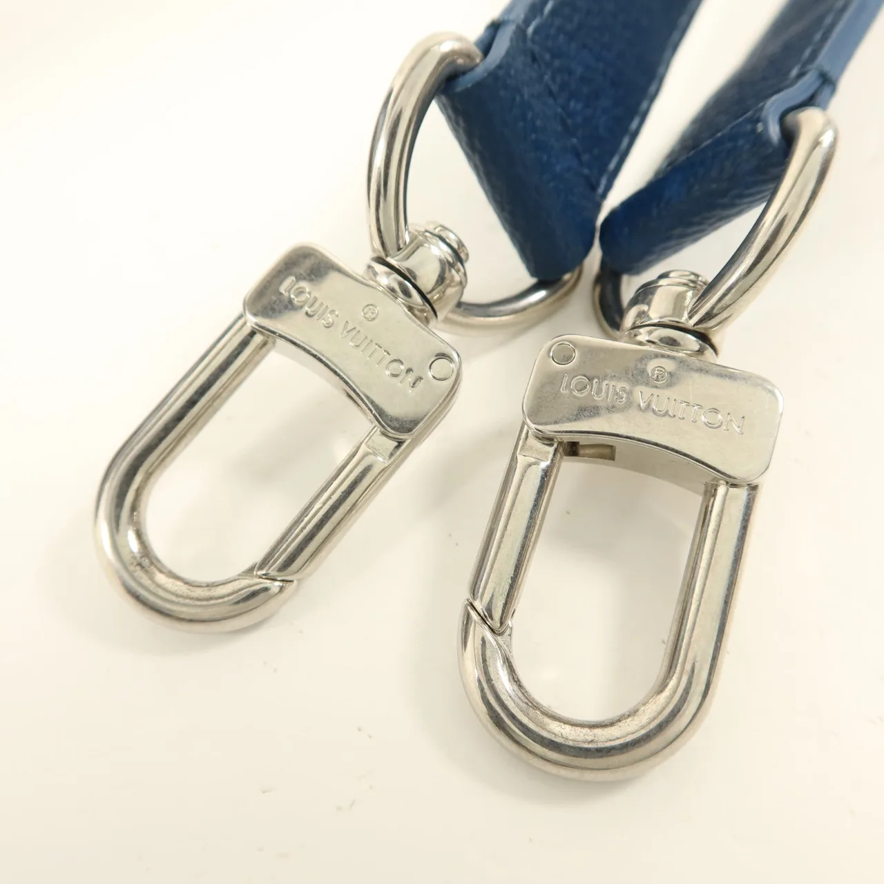 LOUIS VUITTON Keepall M28026 兩用包 塗層帆布 藍色 / 棕色 / Blue/White/Brown 塗層帆布 中古品A - 縮圖 9