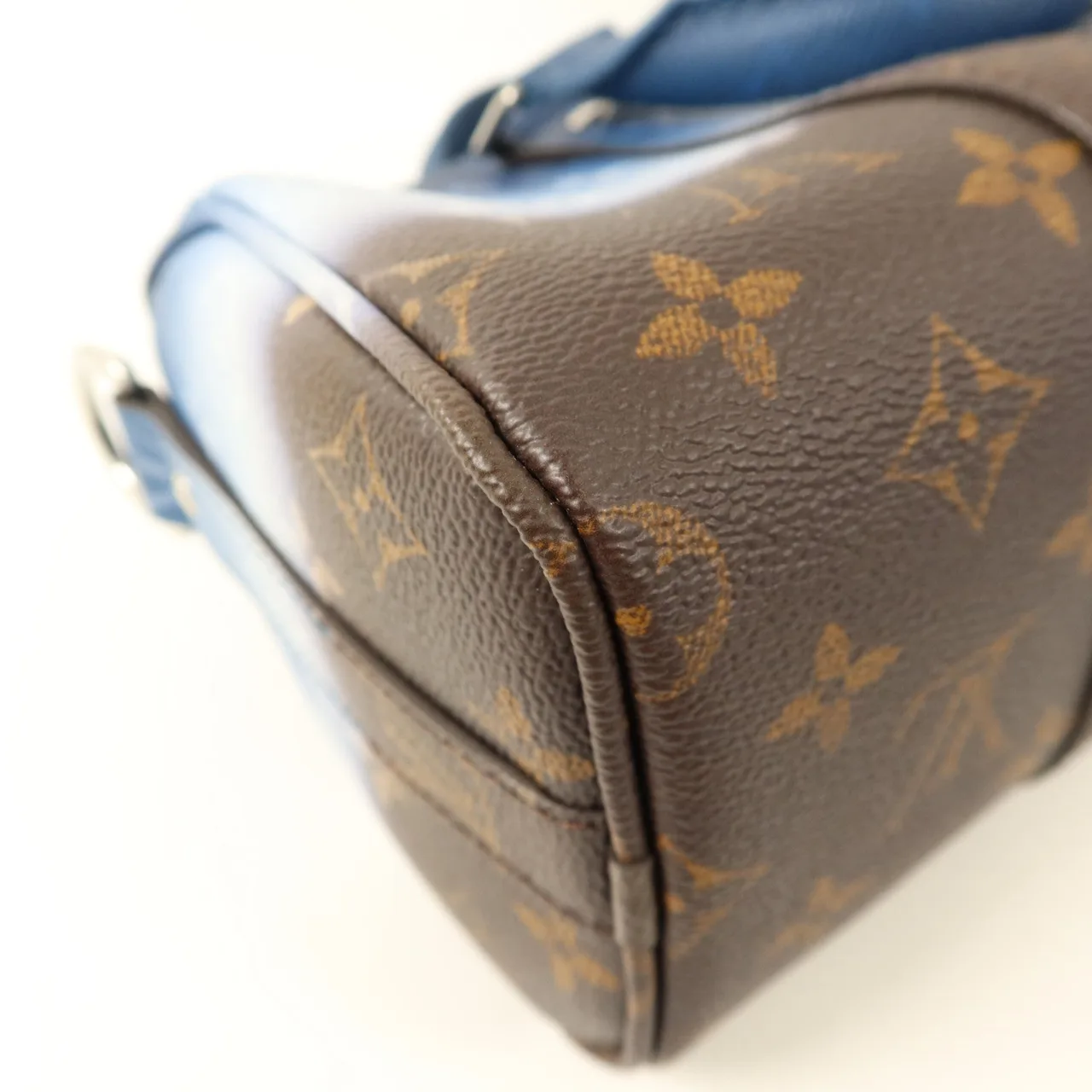 LOUIS VUITTON Keepall M28026 兩用包 塗層帆布 藍色 / 棕色 / Blue/White/Brown 塗層帆布 中古品A - 縮圖 15