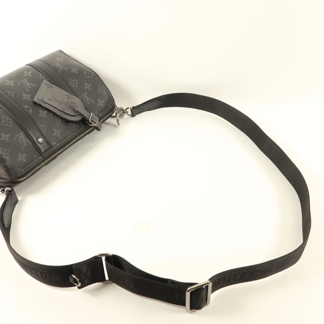 LOUIS VUITTON Keepall M45936 肩背包 塗層帆布 黑色 塗層帆布 中古品A - 縮圖 5