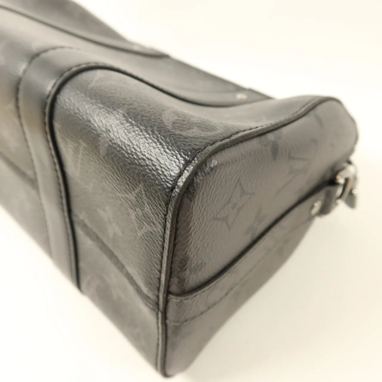 LOUIS VUITTON Keepall M45936 肩背包 塗層帆布 黑色 塗層帆布 中古品A - 縮圖 14