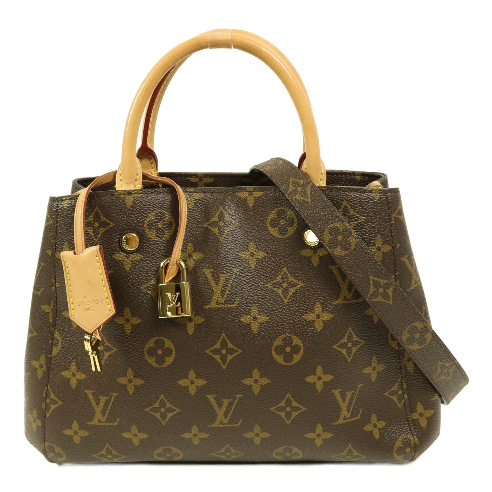 LOUIS VUITTON Montaigne M41055 2-Way Bag Coated Canvas